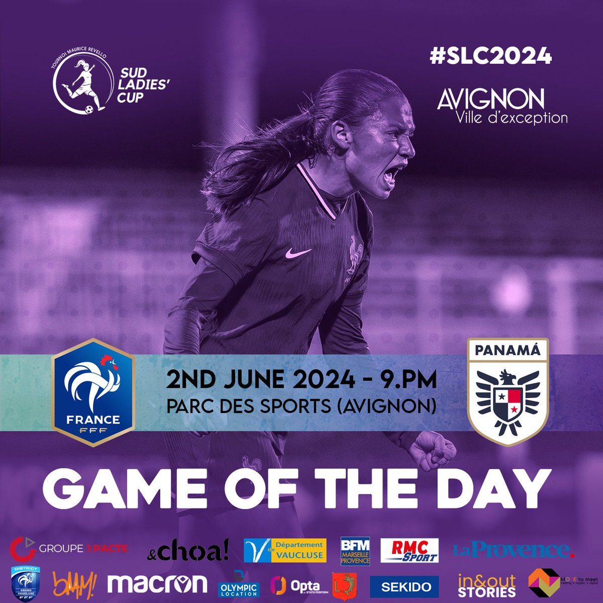 SudLadiesCup's tweet photo. 𝔾𝔸𝕄𝔼𝔻𝔸𝕐 ❗️
🇫🇷 France (@equipedefranceF) 🆚 🇵🇦 Panama (@fepafut) #FRAPAN
🕐21H
🏟️ Parc des Sports (@Avignon)
🆓 ENTRÉE GRATUITE
#SLC2024 https://t.co/mLXCgmMVyz