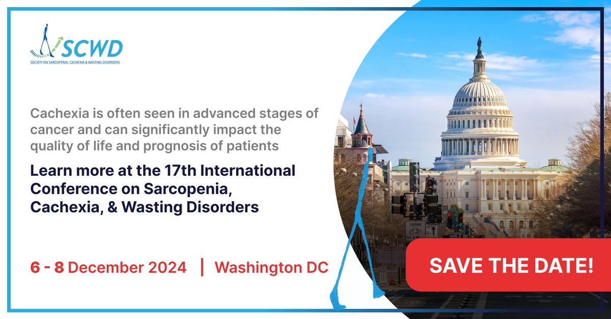 SCWDnews's tweet photo. At MASCC 2024 in Lille, check out the session on Nutrition & Cachexia. To learn more don't miss SCWD's 17th International Conference in Washington DC on cachexia and sarcopenia
#MASCC2024 #SCWD2024 #SupportiveCare #CachexiaAwareness #Sarcopenia #WastingDisorders #France https://t.co/12QXJabxbZ
