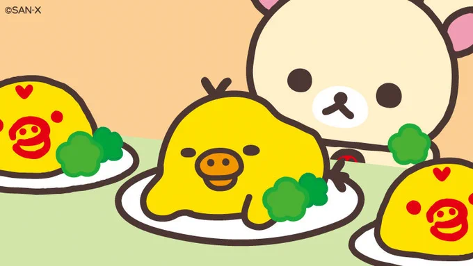 オムレツの準備中キイロイトリもオムレツのまねっこ#オムレツの日 