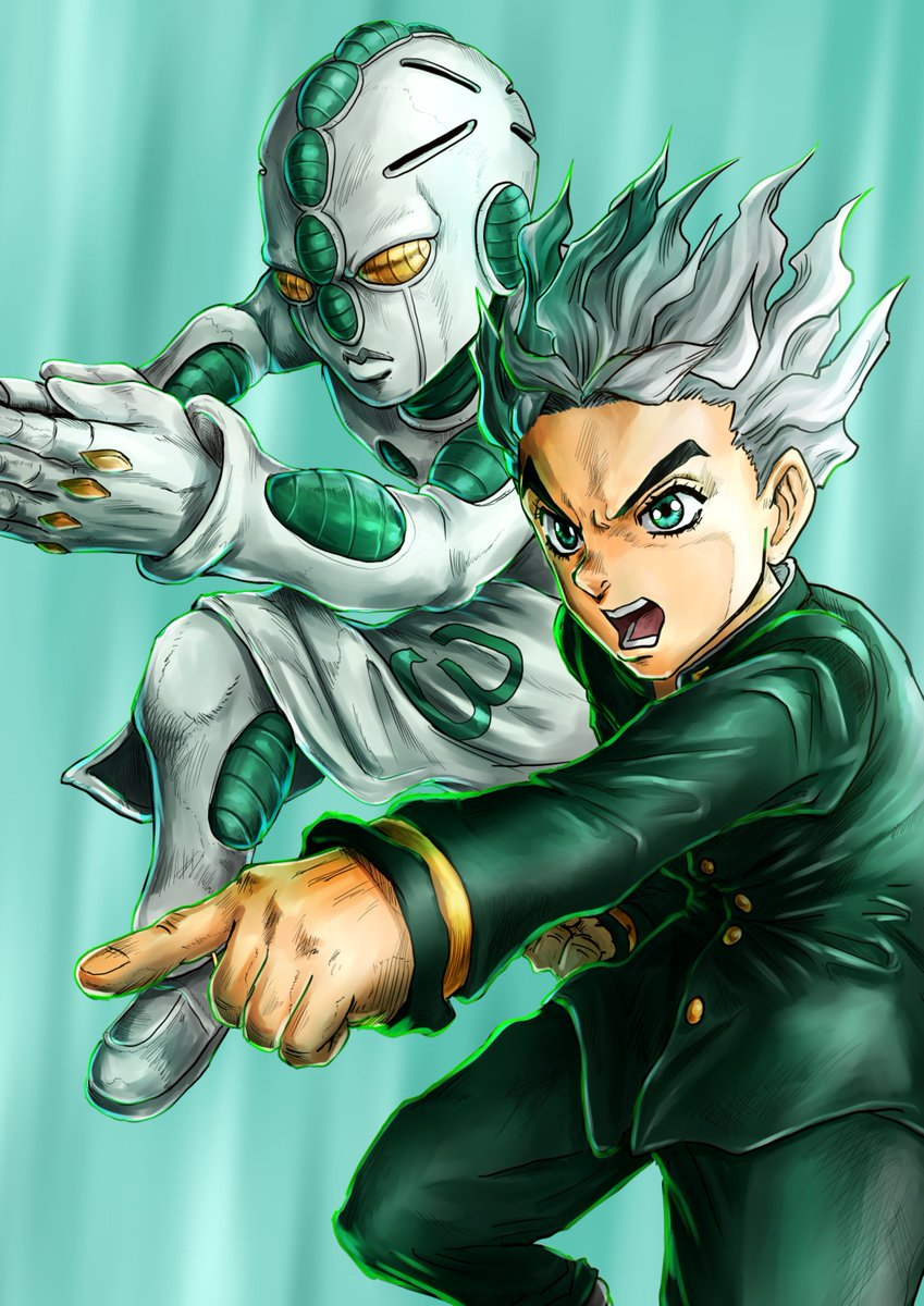 広瀬康一 「広瀬康一『エコーズ ACT3』 #広瀬康一 #jjba」|よはんのイラスト