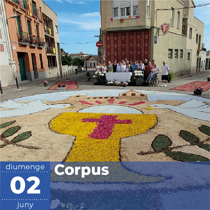 👉 Missa i processó de Corpus, cercavila de gegants fins a la plaça de la Coma.
📆 Diumenge 2 de juny
🕑 19 h 
💰 Gratuït
📌 Plaça davant del CAP
📝 Parròquia de Sant Martí i veïns
➕ INFO 👇 #AgendaCassà