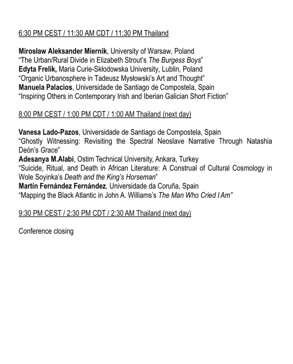IreneLens's tweet photo. Happy to announce that tomorrow I will be presenting at the eTEXTS14 Conference on Literary and Cultural Studies. Check the amazing program below!! Registration is free :) you can join us via Teams 
@KUL_Lublin @DeltaState @UniversidadeUSC https://t.co/jyKvg9Y0wR