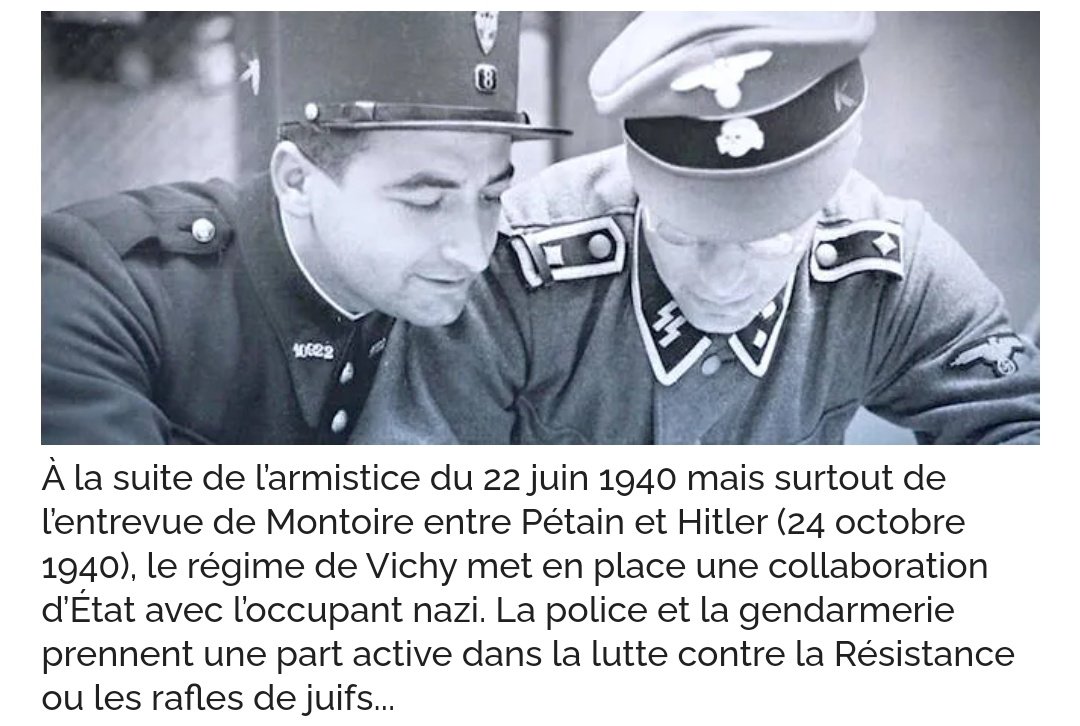 @jsferjou Rappelez nous ce que faisait notre police française sous l'occupation ? Ah oui elle collaborait et participait aux rafles et arrestations des résistants. Vous avez séché vos cours d'histoire @jsferjou