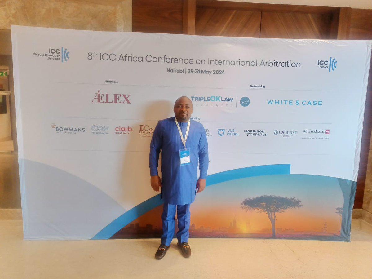 AO2LAW's tweet photo. Our partner, Chinedu Anaje, FCIArb was at the just concluded ICC Africa Conference on International Arbitration in Nairobi, Kenya.

#AO2LAW #ICC #Lawfirms https://t.co/sjcsNklG8l