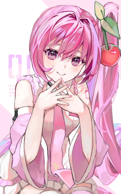 サイドポニテ桜ミク #初音ミク