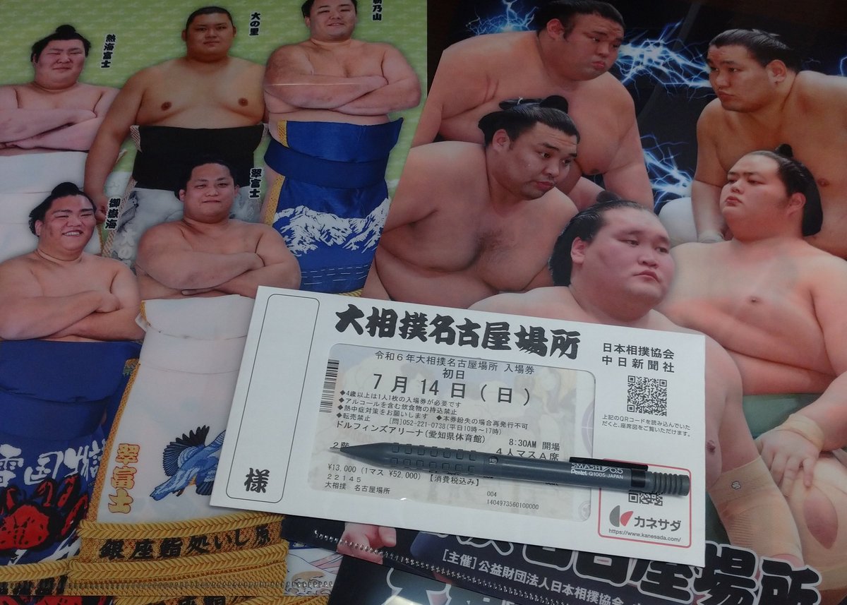 #大相撲名古屋場所 のチケットを購入
久しぶりの現地観戦なので楽しみ
愛知県体育館での開催もこれで最後らしい
5諭吉も払ったんだから、みんな休場しないでくれよー