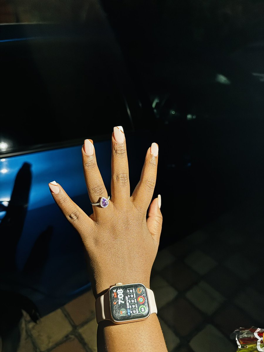lalah_jess's tweet photo. Yesterday was kinda wild. My family exchanged me for some cattle, and my man decided to put an entire rock on my finger. Euphoric 🥹 https://t.co/oBNlhETFKL