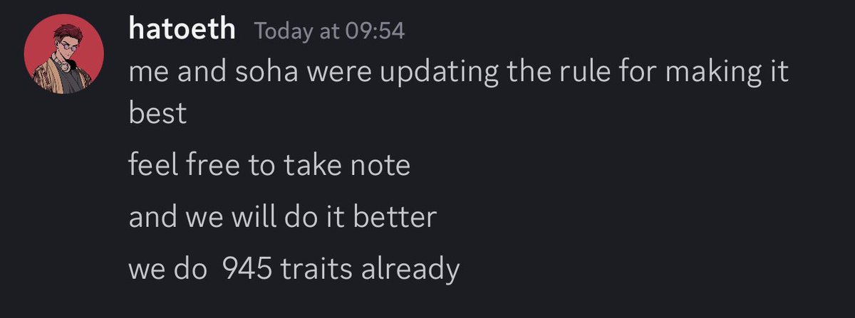 Can I just praise <a href="/HatoETH/">Hato</a>, <a href="/soha/">Soha Elborno</a> &amp; the rest of the art team… 🙏🏼

Lucid will have 6007 supply with 607 traits in total but the art team went above and beyond and produced almost 1000 traits… 

This is the hard work we don’t see… 🧡