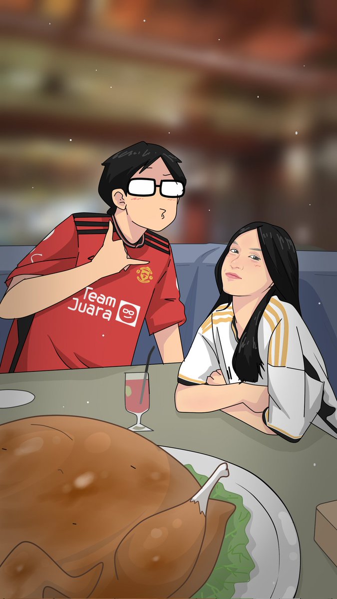 fatkomik's tweet photo. Winner2 Chiken Dinner , sama2 menang di Wembley @Michie_JKT48 #jkt48 https://t.co/S2IuIAGFGU