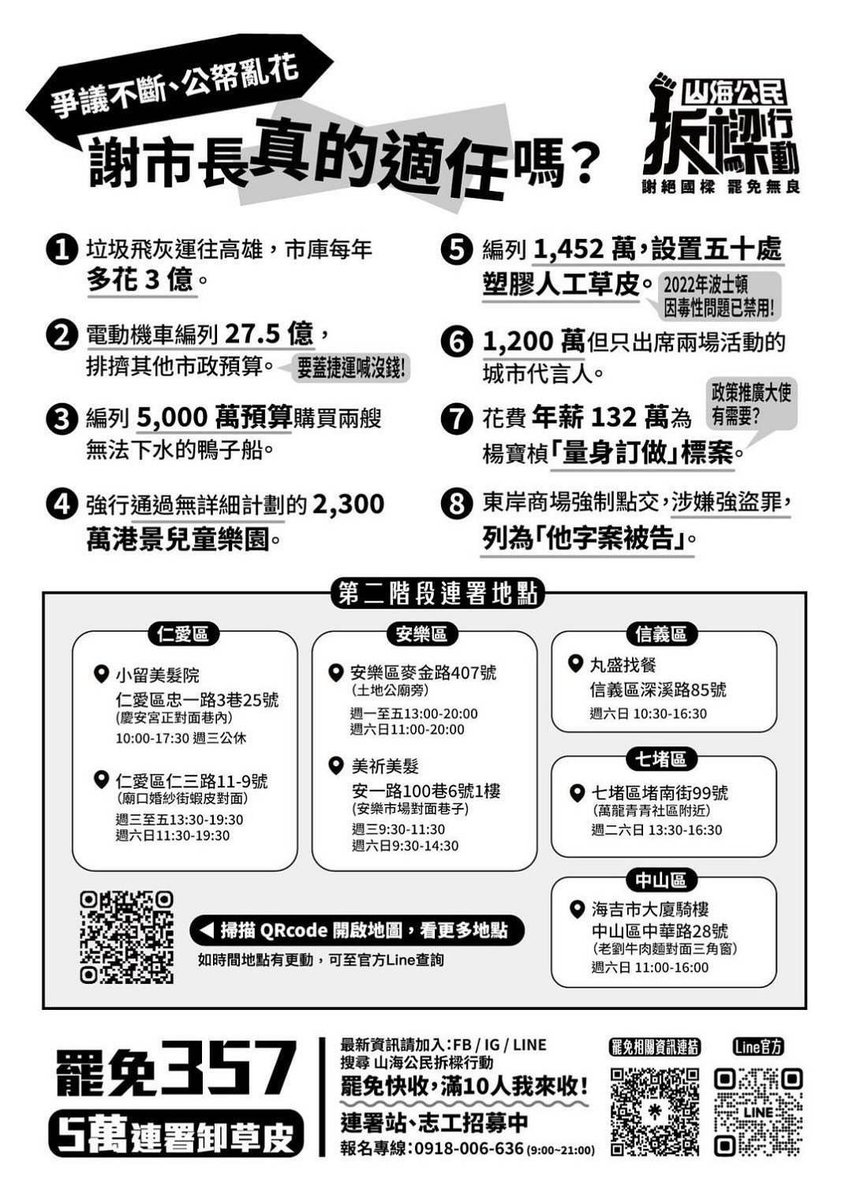 NaomiJang2020's tweet photo. 急！急尋基隆市民！

基隆罷免第二階段連署期限只到6月底，在「罷免權」被大陸國民黨奪走沒收之前，請基隆市民趕快行動！

不要說不差你一個，而是萬一就差你一個，請珍惜每一次我們可以發聲的機會！

https://t.co/KrsSf4Y3FB

#拆樑行動
#全面啟動罷免國民黨立委 https://t.co/YfchcWPCzB