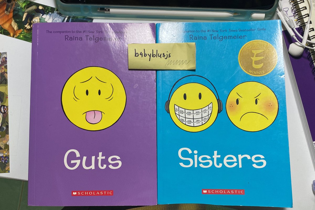 b4byblu3js's tweet image. ส่งต่อ มือสอง สภาพดี หนังสือภาษาอังกฤษอ่านง่าย 
Graphic Novel raina telgemeier
Sisters Guts 
เล่มละ160รส. รับคู่290รส. รับผ่อน พต.dm kaa🩷
#หนังสือมือสอง #หนังสือมือสองสภาพดี 
#หนังสือมือสองราคาถูก #นิยายภาษาอังกฤษ #หนังสือภาษาอังกฤษ