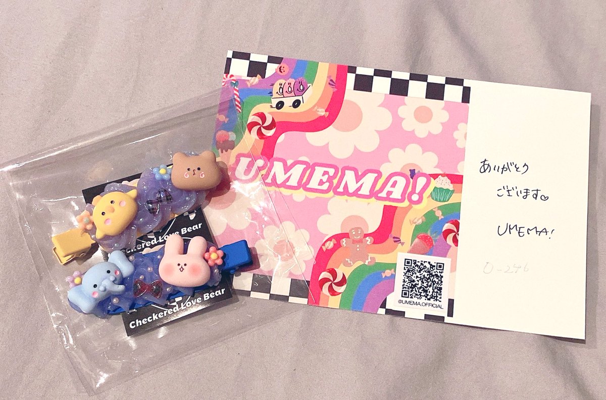 marimodayooon's tweet photo. デザフェス戦利品⑥
48おたくのわたしとしては外せなかった梅ちゃんのハンドメイド✨
梅ちゃんファンのお友達と一緒に。
実物がめちゃくちゃ可愛くて選ぶの迷いまくり💕
梅ちゃんにもお会い出来てたくさんお話も出来て楽しかった嬉しかった🥰
#デザフェス戦利品
#デザフェス59
#UMEMA https://t.co/keVwYrh7Mq