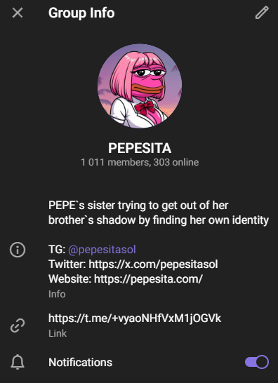 pepesitasol's tweet photo. Group is growing steady. Pepesita community passed 1000+ members!!! What a beautiful milestone😍

#PEPE #PEPESITA #CommunityEngagement https://t.co/ONWEETA5Bh