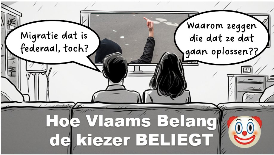 SarahKaa3's tweet photo. #stemzeweg #verlorenstem #grap #VlaamsBelang #federaal #migratie #leugen #BijZijnPietjehebben https://t.co/ttu13DARee