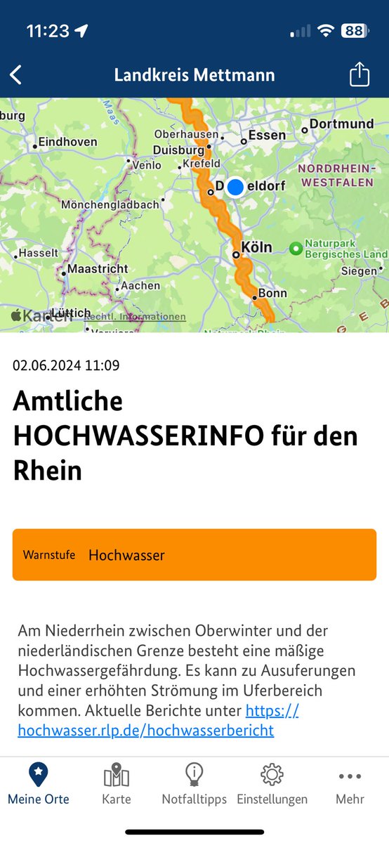 #Hochwasser #Rhein