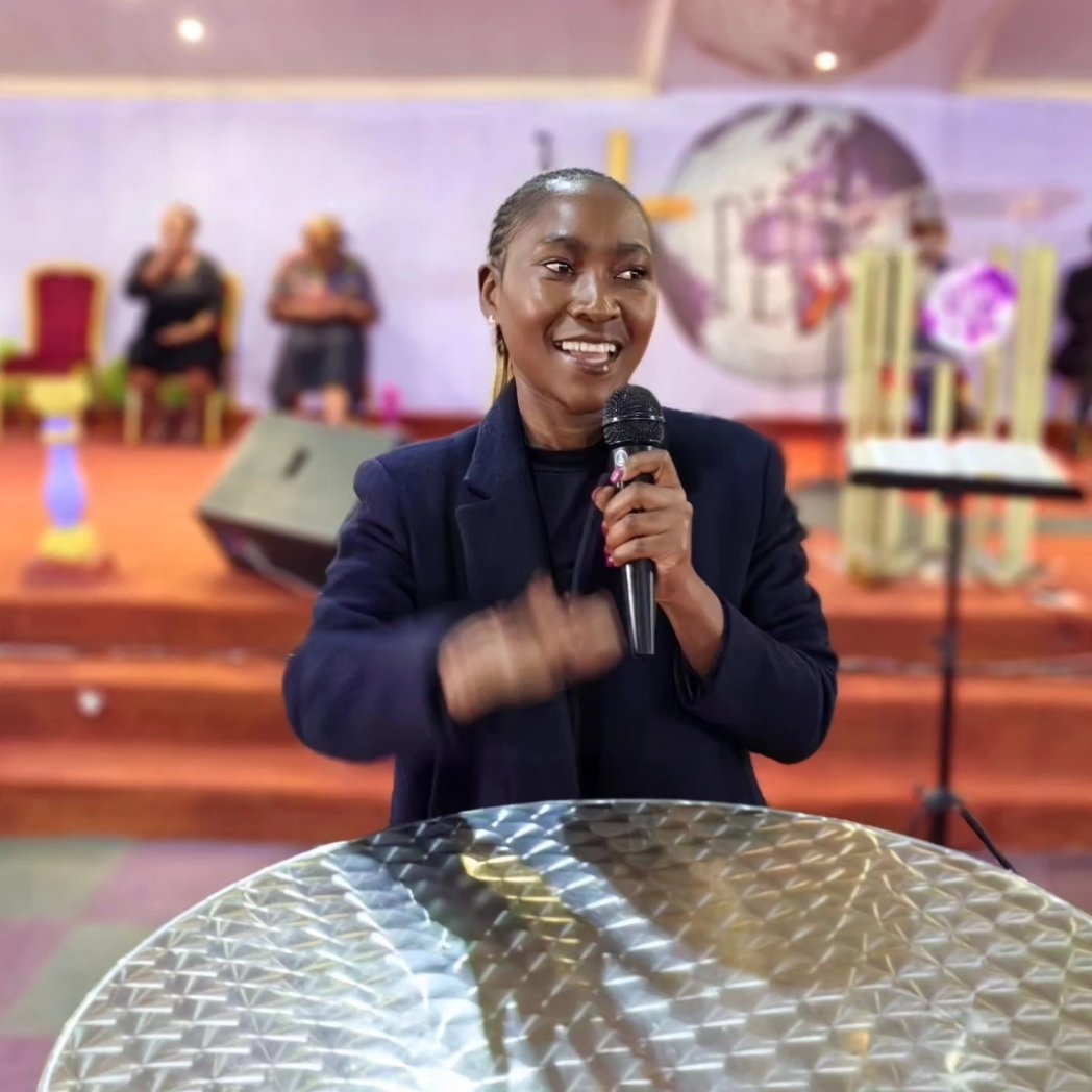 Mbali Mpofu welcoming our visitors. #YouthMonth2024 #PLWCYouth #SundayService #PLWC23 #SeeIamDoingANewThing #BishopDCNkosi