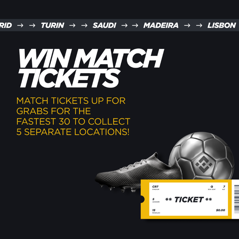 binance's tweet photo. Save the Date.  
7 NFTs. 
3 Dates. 
Real World Benefits. 
Exclusively with Binance NFT. 

Madeira, Lisbon and Manchester available now 👉