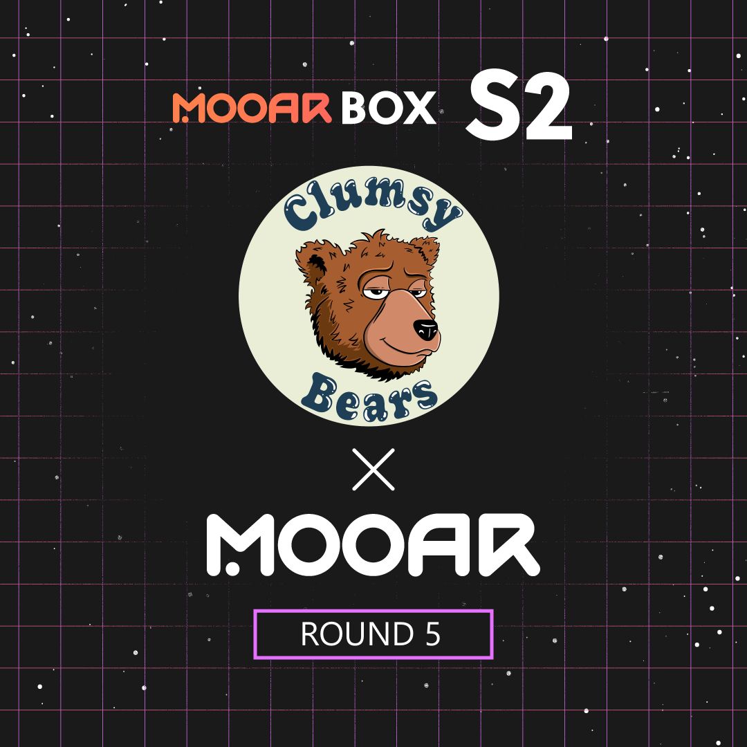MOOAR Frens welcomes <a href="/ClumsyBearsNFT/">Clumsy Bears</a> 🐻

We are excited to announce that Clumsy Bears is a partner of #MOOARBox S2 🙀

🍯 Clumsy Bears is a Web3 brand that launched with its debut NFT collection of 1555 hand drawn bears inspired by the culture of America’s West Coast.

This