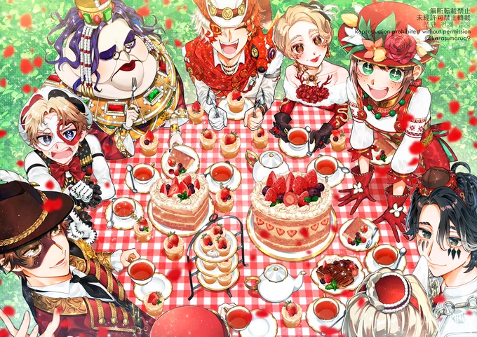 【第五人格6周年イラコン用】strawberry party | 烏間ル #pixiv  第五人格6周年イラストコンテスト用に描きましたReproducing all or any part of the contents is prohibited.Do not share with any third party. #identityV 