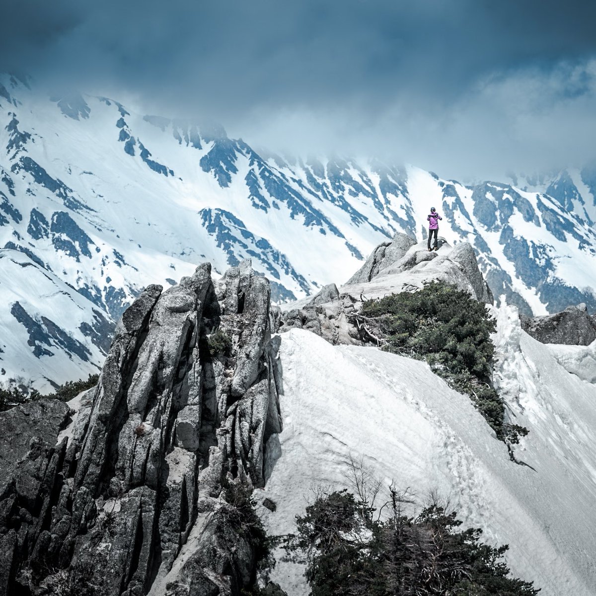 残雪の北燕岳に挑む女の子
良く頑張りました👍🏻✨