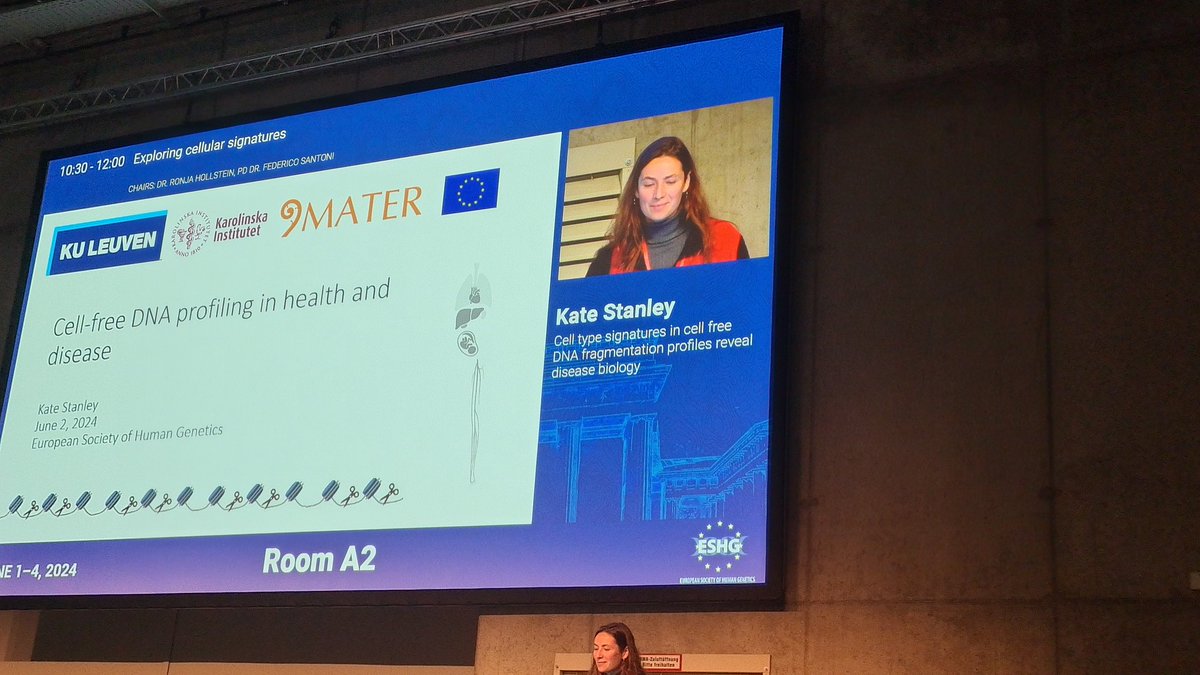 Great talk <a href="/ESHG/">ESHGdesign</a> from <a href="/KateStanly/">Kate sherley</a> on deconvoluting cfDNA!