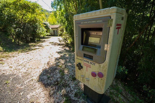 3CC0__'s tweet image. Abandoned Game Boy post box in the mountains of Shikoku, Kagawa - Japan