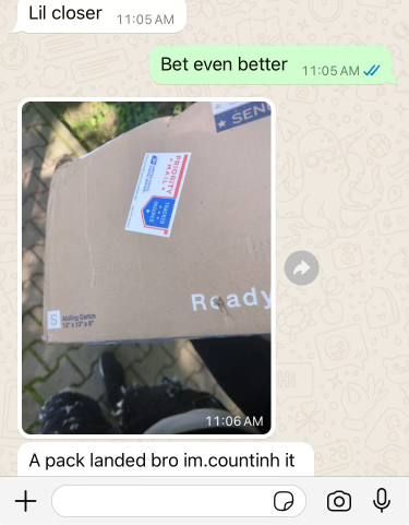 Touchdown 📦
Tap in