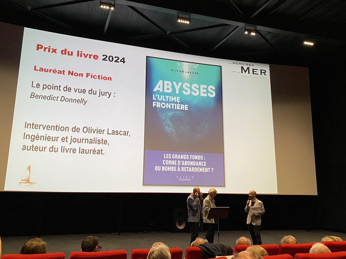 🏆'Abysses, l'ultime frontière', récompensé au festival Les Mémoires de la mer. #JeSuisJoie #livre @Alisio_editions #rochefort @Corderie_CIM