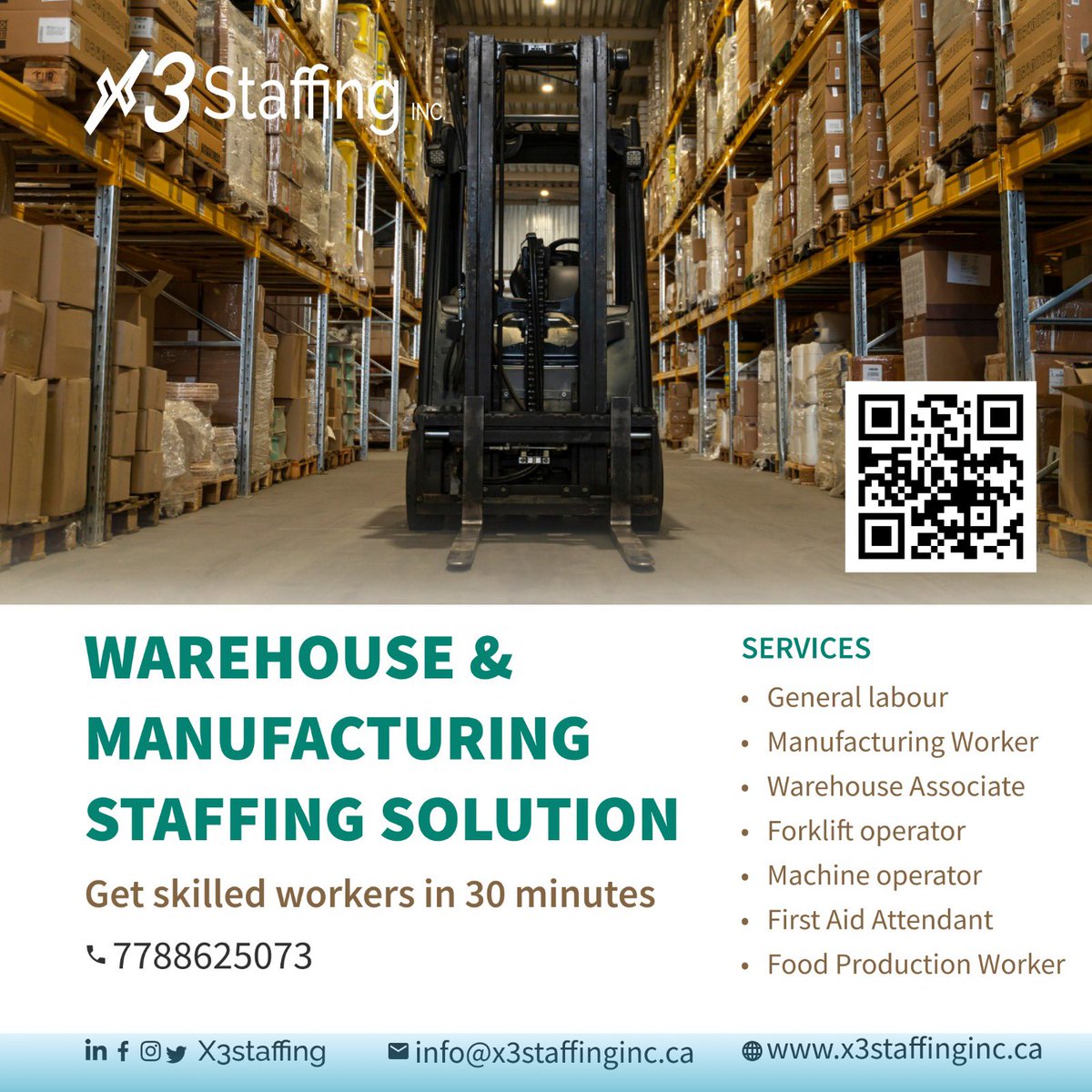 x3staffing's tweet photo. Are you in Vancouver BC, looking for a job in the Warehousing and Production companies. Kindly visit our website and get latest Job updates. https://t.co/7zOWHfPmkv https://t.co/cffzDO5ZVU