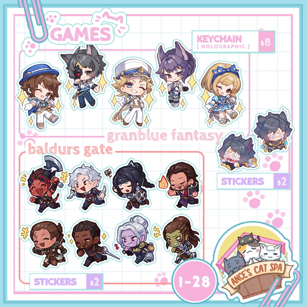AnceCatSpa's tweet photo. Also new lineup from the world of games! #lds #bg3 #deepspace #gbf #granblu https://t.co/zpP6fZqwe5