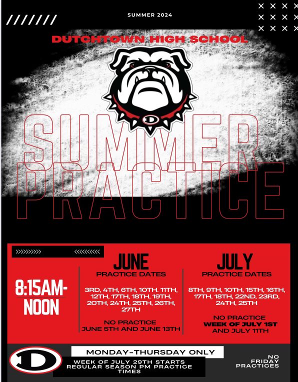 niketaq's tweet photo. Tomorrow reporting time is 8:00am! 8:15 you’re late. Black Shorts/Red Shirts M,Black/White Shirts Tu, Black/Gray shirts Wed, Black/Black shirts Th! Let’s Get To the workout not through the workout! #DRIVE2COMPETE! @DutchtownFB1 @DTown_DAWGS https://t.co/gsP94xLUaI