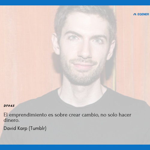 Egeneroficial's tweet image. &quot;Es importante rodearte de gente que tenga diferentes puntos de vista. No todo el mundo puede ser un creador de contenido, pero todos tienen opiniones y perspectivas valiosas.&quot; - David Karp

#DavidKarp
#Tumblr
#Emprendimiento
#Tecnología
#Innovación
#RedesSociales
#Liderazgo