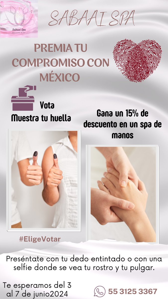 SabaaiSpa's tweet photo. #EligeVotar #TodosSomosMéxico !🇲🇽 😃👍 https://t.co/16hruofcUD