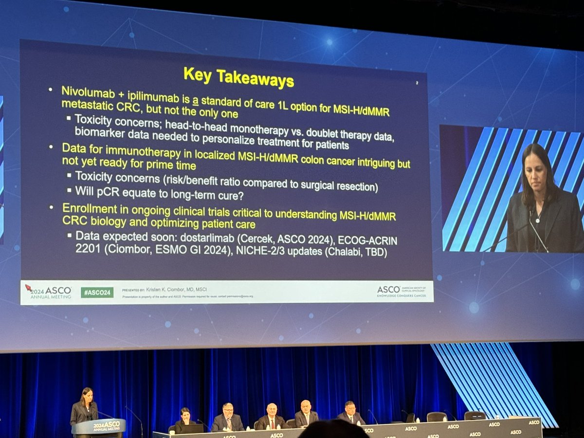 Katrina Pedersen, MD, MS (@drkatepedersen) on Twitter photo #ASCO24 CRC Orals:
Completely agree with <a href="/KristenCiombor/">Kristen Ciombor</a>-
Don’t want to see any more neoadj dMMR IO trials reporting path responses (non validated as a relevant surrogate endpoint for colon relapse) with short median follow ups.
Time to set the bar at DFS to report, IMO #ASCO24 CRC Orals:
Completely agree with <a href="/KristenCiombor/">Kristen Ciombor</a>-
Don’t want to see any more neoadj dMMR IO trials reporting path responses (non validated as a relevant surrogate endpoint for colon relapse) with short median follow ups.
Time to set the bar at DFS to report, IMO