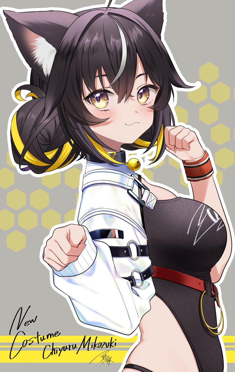 「お知らせこの度、UniVIRTUAL所属 三日月ちゆる様()の新衣装のお仕立てを」|アヅママコトのイラスト