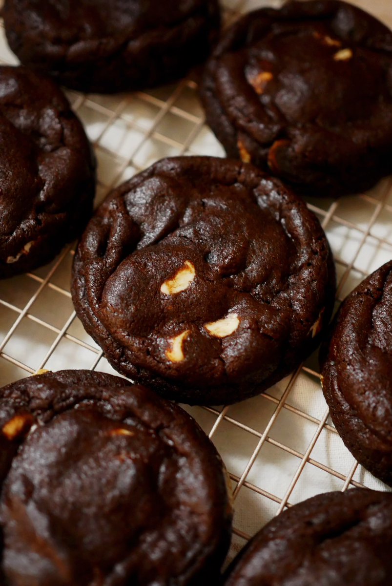 aimaimer19's tweet photo. 🍫🍪Chocolate cookie ที่เลิฟที่สุดดด มามุงสูตรตรงนี้ค่า สูตรนี้เป็น soft cookie นะคะ เข้มข้นสุดๆ เลือกช็อคโกแลตดีๆ ผงโกโก้ดีๆ อร่อยแน่นอน 

ดูสูตรในคอมเม้นท์นะคะ ✨ https://t.co/3CmzzYSs8T