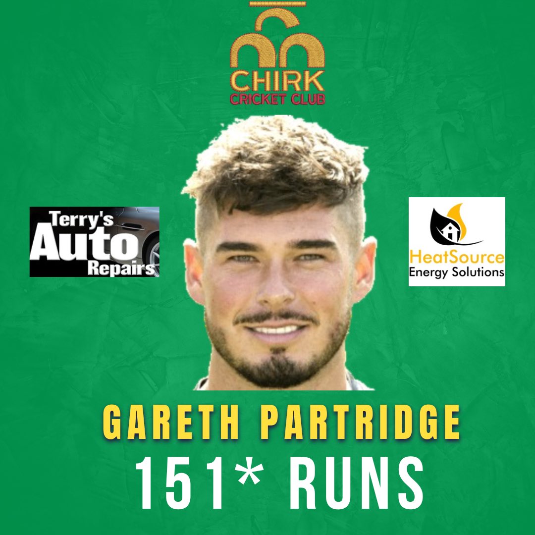 Chirk CC (@chirkcc) on Twitter photo Unbelievable innings from <a href="/garethp21/">Gareth Partridge</a> yesterday!
151* off 97 balls to fire us to an 8 wicket win against Ellesmere CC ๐๐ป
<a href="/ShropCCLeague/">ShropshireCCLeague</a> <a href="/CowCornerPod/">Cow Corner Podcast โข</a> <a href="/mansfieldsportg/">Mansfield Sports Group</a> <a href="/NWSportDave/">Grassroots North Wales</a> Unbelievable innings from <a href="/garethp21/">Gareth Partridge</a> yesterday!
151* off 97 balls to fire us to an 8 wicket win against Ellesmere CC ๐๐ป
<a href="/ShropCCLeague/">ShropshireCCLeague</a> <a href="/CowCornerPod/">Cow Corner Podcast โข</a> <a href="/mansfieldsportg/">Mansfield Sports Group</a> <a href="/NWSportDave/">Grassroots North Wales</a>
