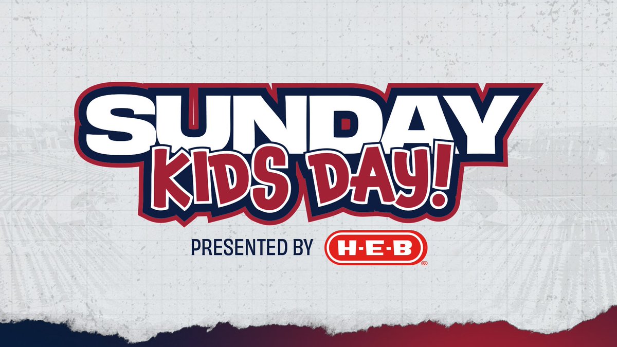 Make Sunday a fun day for the family 🤗 ⏰ 6:35 p.m. CT 🆚 @epchihuahuas 🚂 Kids Day, presented by @HEB 🎟️: bit.ly/44Y9pOK