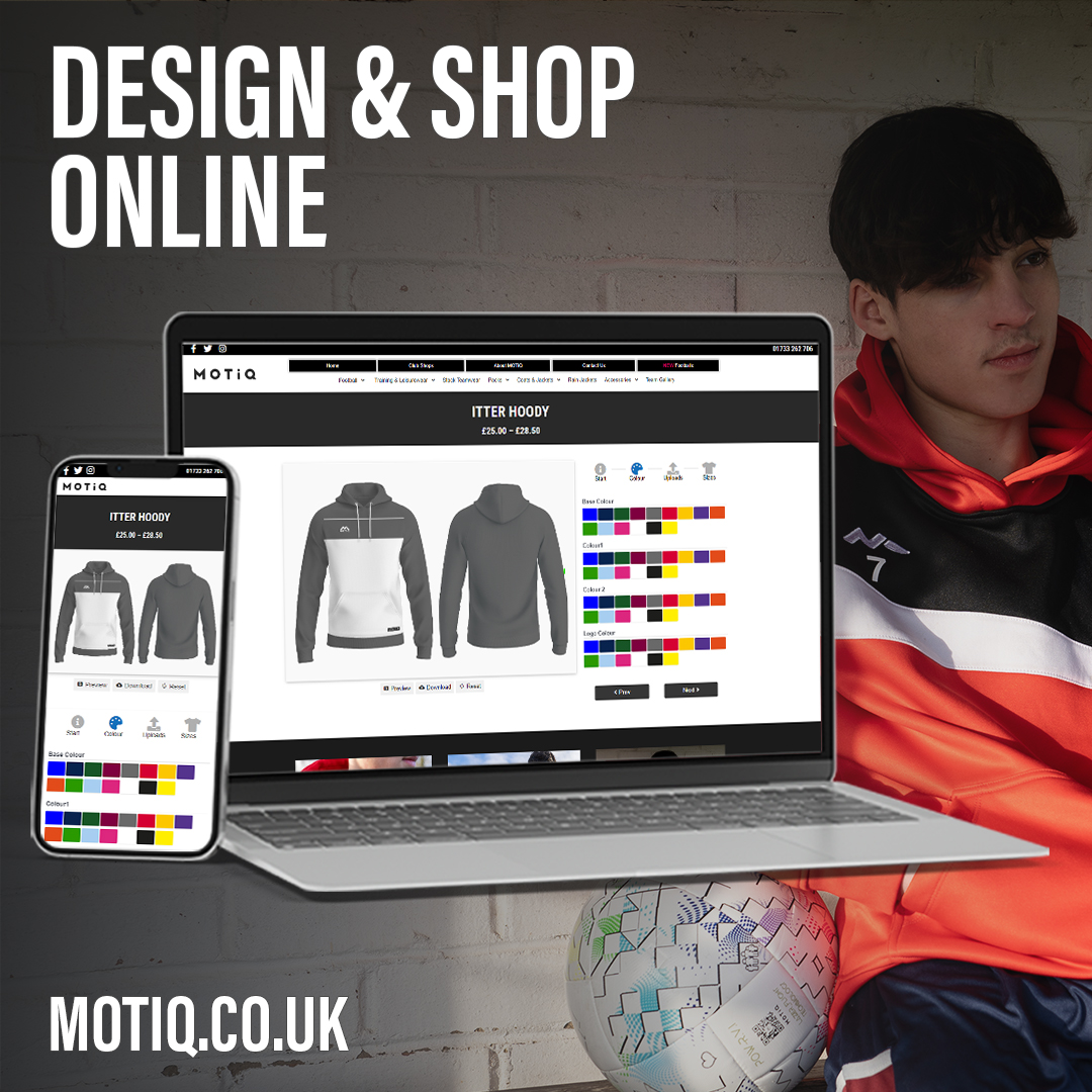 MOTIQSPORTS's tweet image. Did you know that you can design and purchase your kits and teamwear online with our responsive interactive online designer.

motiq.co.uk

#kitdesigner  #motiq