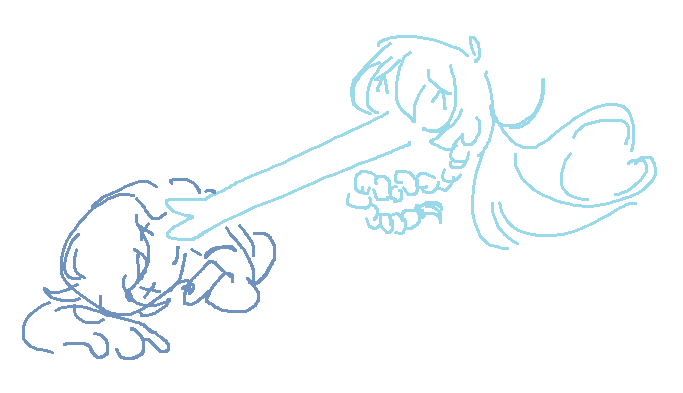 wataru kissing tsumugi doodle style