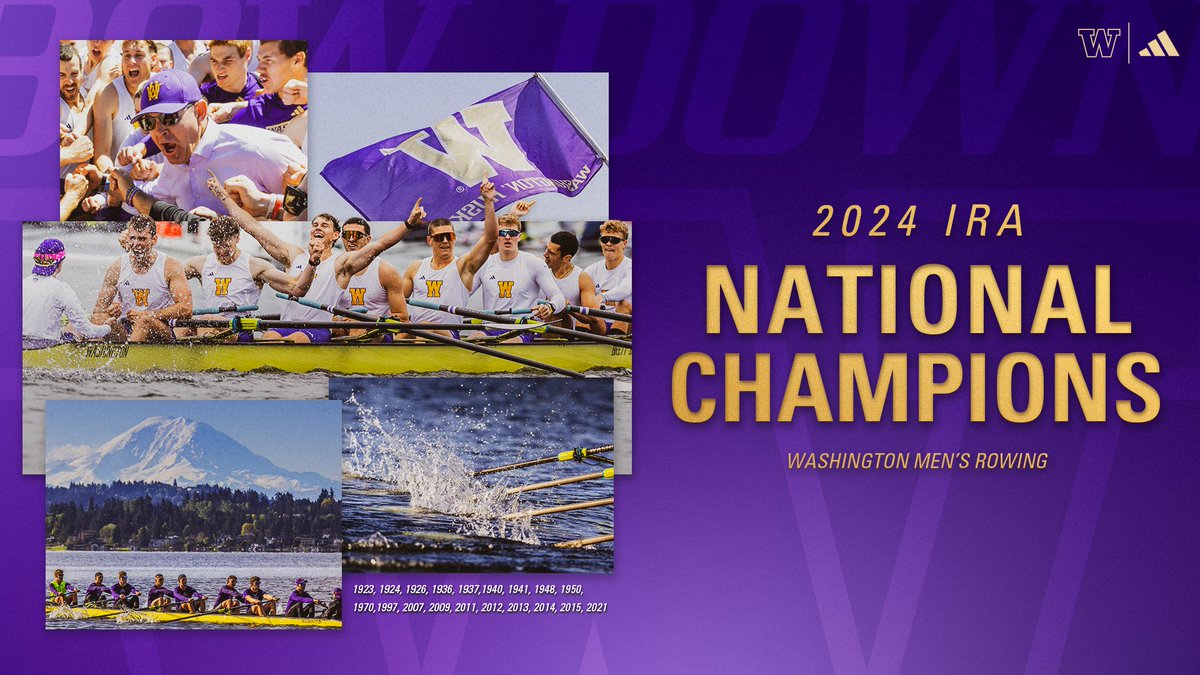 NATIONAL CHAMPIONS!

For the 20th time in program history, Washington has won the IRA varsity eight national championship!

It's a sweep for the Dawgs!

📺 gohski.es/3yLtLig
⏱️ gohski.es/3yOMbOT

#RowingU x #TheBoysInTheBoat