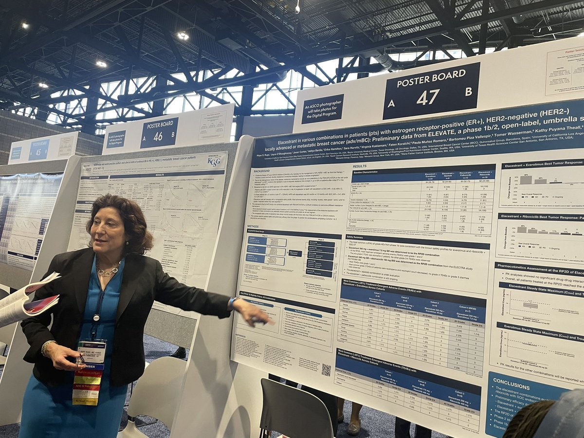 Kelsey Natsuhara (@kelseynatsuhara) on Twitter photo 📣 Check out the <a href="/UCSFCancer/">UCSF Helen Diller Family Comprehensive Cancer Ctr</a> breast team at the poster session this morning #ASCO24 👏🏼👏🏼👏🏼
🟢<a href="/laura_huppert/">Laura Huppert, MD</a> #61 ADC sequencing
🟠<a href="/UCSFIMChiefs/">UCSF IM Chiefs</a> 🌟 resident Samantha Fisch #86 LMD outcomes
🔵Dr Jo Chien #193 ISPY EOP amcenestrant
🔴<a href="/hoperugo/">Hope Rugo</a>: #47 on elacestrant & #174 on saci 📣 Check out the <a href="/UCSFCancer/">UCSF Helen Diller Family Comprehensive Cancer Ctr</a> breast team at the poster session this morning #ASCO24 👏🏼👏🏼👏🏼
🟢<a href="/laura_huppert/">Laura Huppert, MD</a> #61 ADC sequencing
🟠<a href="/UCSFIMChiefs/">UCSF IM Chiefs</a> 🌟 resident Samantha Fisch #86 LMD outcomes
🔵Dr Jo Chien #193 ISPY EOP amcenestrant
🔴<a href="/hoperugo/">Hope Rugo</a>: #47 on elacestrant & #174 on saci