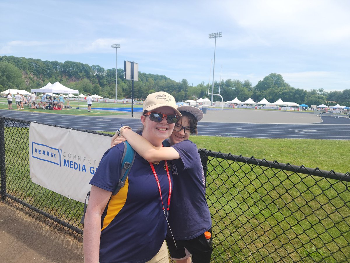 thgaz's tweet photo. My son and I stopped down to cheer on the athletes at the CT Special Olympics Summer Games. We're really proud of my wife for all her years of helping as a coach of the LARC team ! https://t.co/dNpJKBezgV