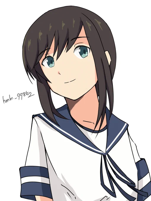 久々に描いた吹雪チャン  #吹雪 #艦これ版深夜の真剣お絵描き60分一本勝負 #艦これ版真剣お絵描き60分一本勝負_20240602 