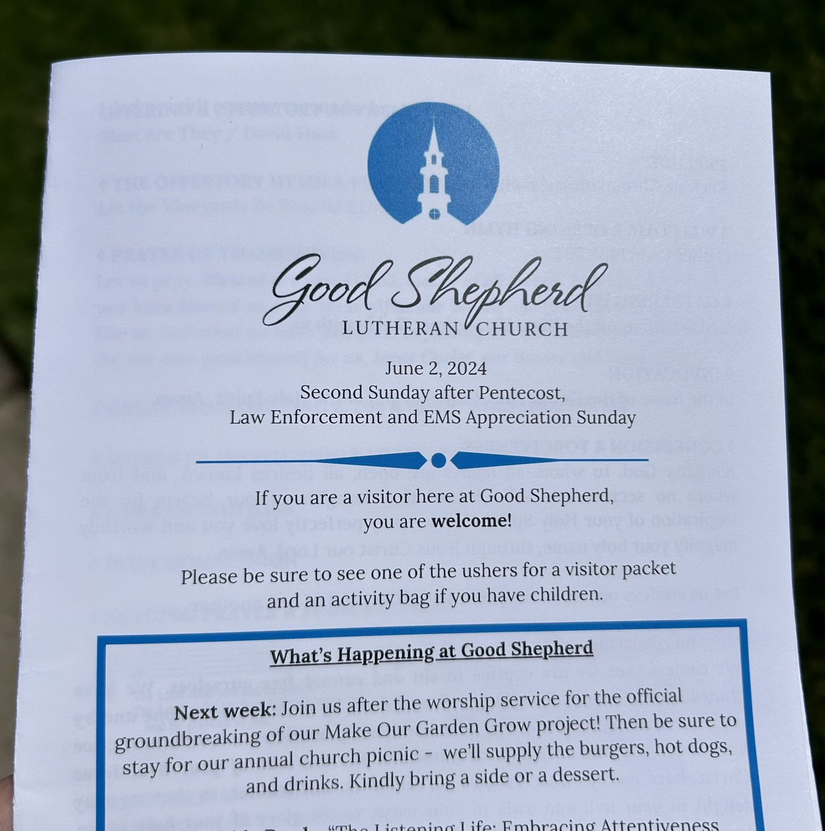 KeithKazmark's tweet photo. Beautiful service this morning on this Law Enforcement and EMS Appreciation Sunday at Good Shepard Lutheran Church.  Thank you to Linda Scarpa for the invite and a huge thank you to all first responders for all they do everyday!  #AppreciationSunday #GoodShepard #RidgewoodNJ https://t.co/LNUPI4NhA8