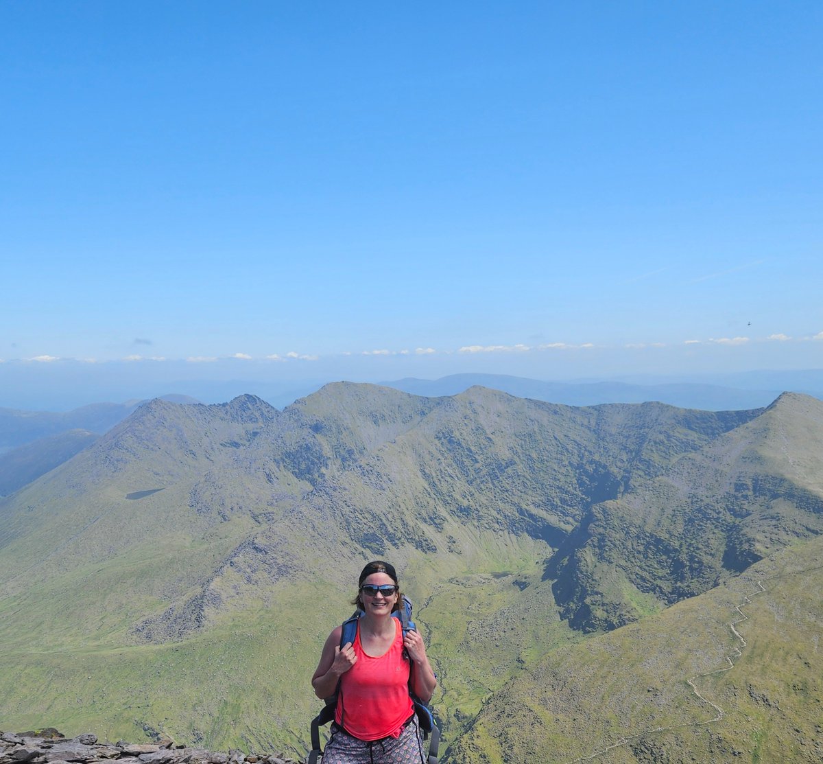 sheehangilroy's tweet photo. Beautiful weather for a hike on Ireland's highest peak Carrauntoohill and a break from PhD writing #TheReeks #LoveKerry ♥️ https://t.co/QRRUk5xebc