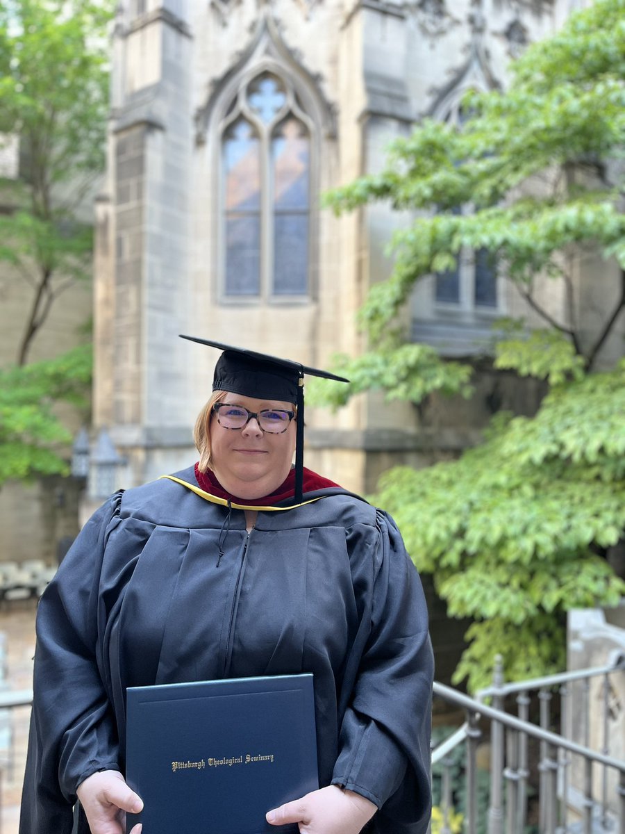 StephanieBackus's tweet image. Officially graduated with my M.Div. So much more ahead but these three years were so incredibly formative. Happy to
have received 3 awards as well - one for preaching and pastoral care, one for contributions in church music, and one for being Top 2 in Church History.