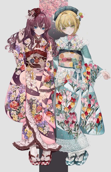 「japanese clothes looking at viewer」 illustration images(Latest)