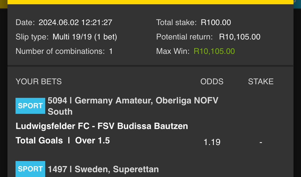PovertykillerB's tweet photo. I win I send R500 to 3 people who will like and retweet this. Boom R10k in advance with 100 odds🥳

Get in and make easy cash if you can see this. Let’s print money💰 🫦

⏳ KICK-OFF @ 14:00

🧾 CODE : 253545

🔗Click to get all matches⬇️
https://t.co/VSfYI40VBN

🪂 Get R50 free when you use Promo Code PK50 to sign up on @Easybet_SA ▶️ https://t.co/Lum4IFCFic
