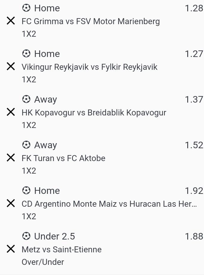 jaysoccertips's tweet photo. 24F725 sportybet 12 odd ticket 3

9F92E5D sportybet ticket 3 under 2.5FT version

follow me to get more 10 odd tickets https://t.co/G35iiVQvos